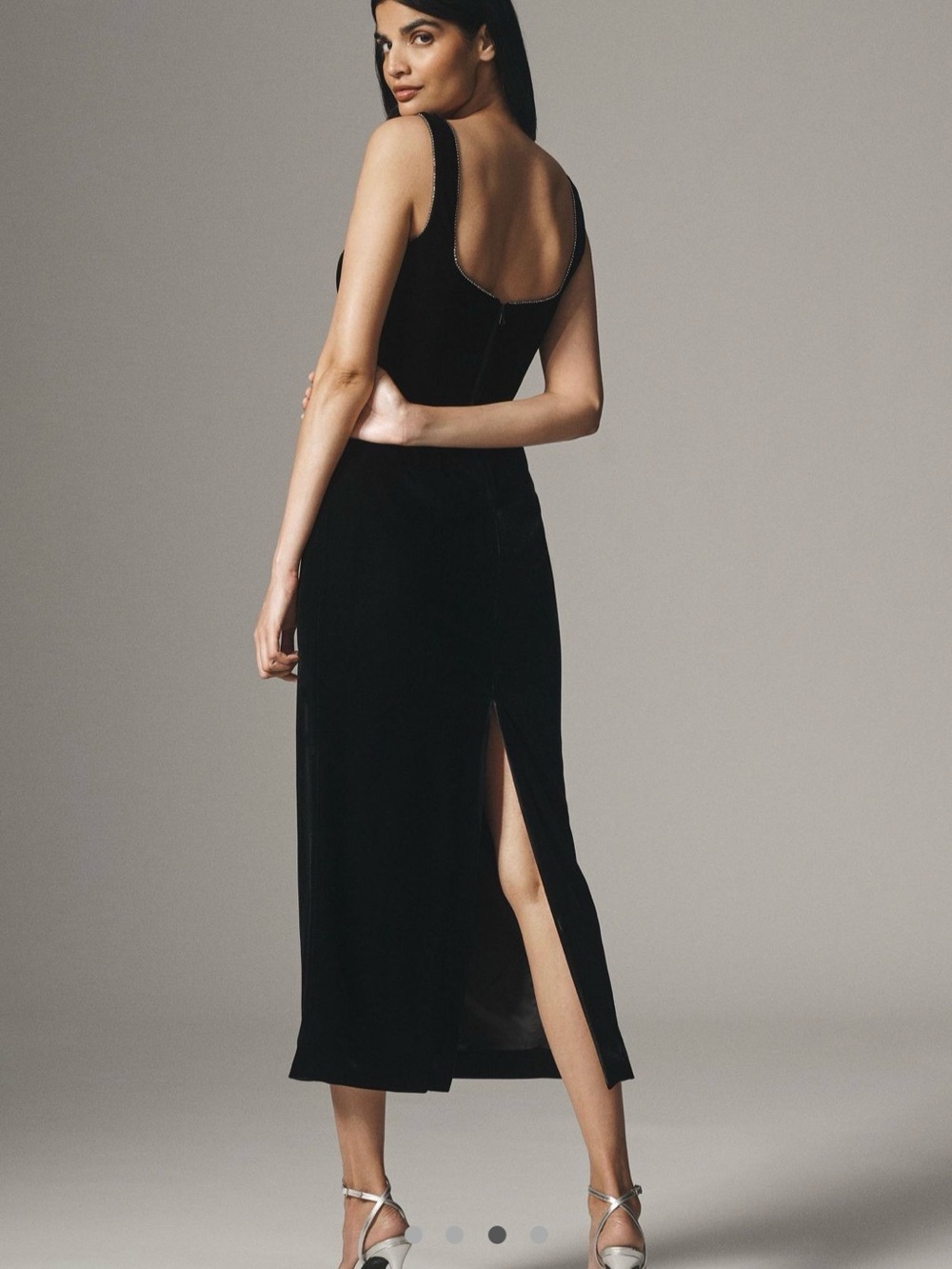 Bardot Black Sculpted Bust Midi Dress - Picture 3 of 5